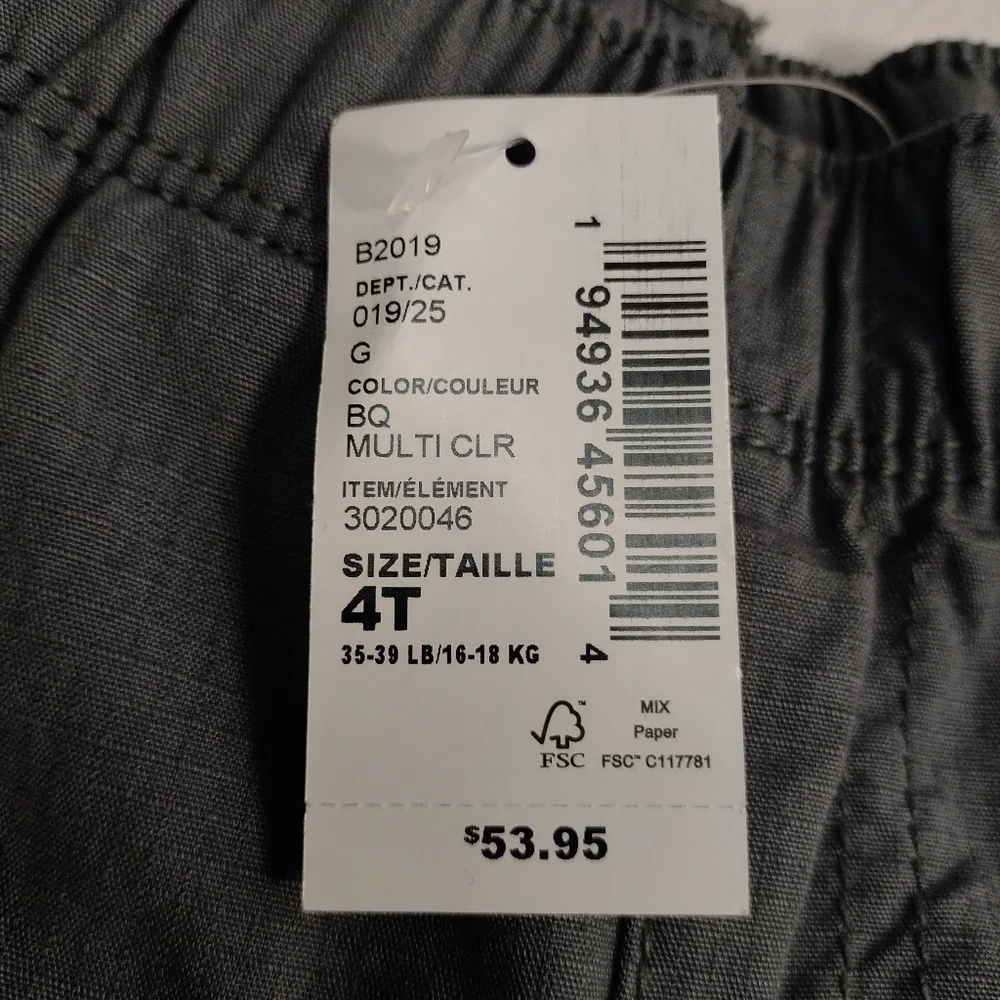 The Children's Place Boy's Gray Pull On Shorts Size 4T NWT
